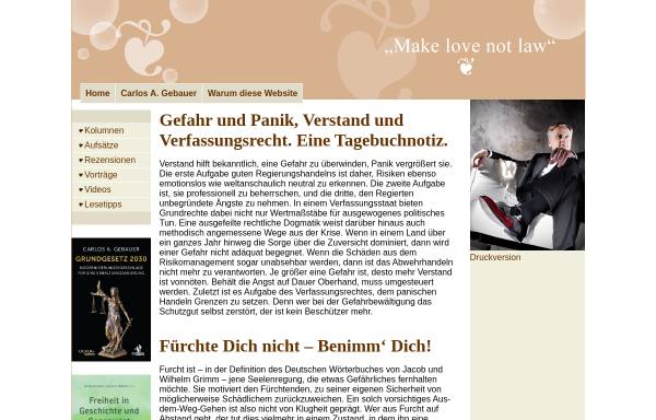 Vorschau von www.make-love-not-law.com, Gebauer, Carlos A.