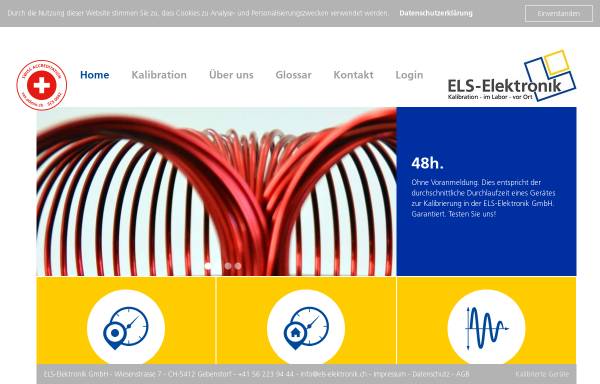 Vorschau von www.elscal.ch, ELS Elektronik GmbH