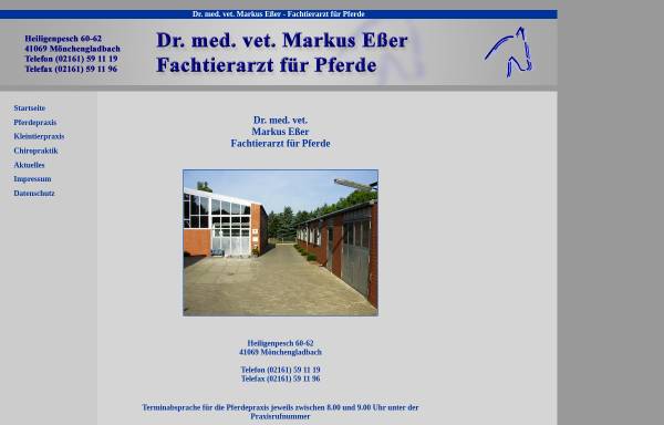 Vorschau von www.tierarzt-esser.de, Dr. Markus Esser - Fachtierarzt für Pferde