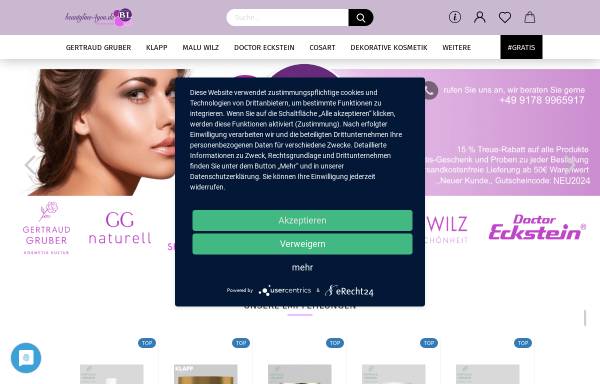 Vorschau von beautyline-4you.de, Beauty Line 4 you Cosmetics online, Bianca Günther