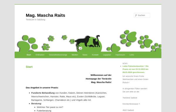 Vorschau von www.tierarzt-raits.at, Mag. Mascha Raits