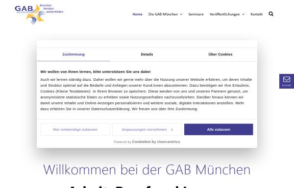 Vorschau von www.gab-muenchen.de, GAB Gesellschaft für Ausbildungsforschung und Berufsentwicklung GbR