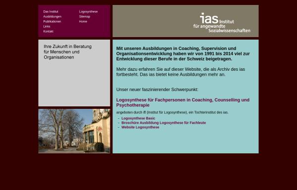 Vorschau von www.iasag.ch, IAS Institut für Angewandte Sozialwissenschaften