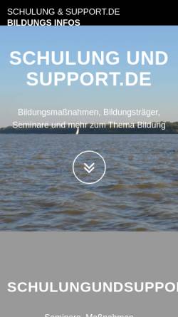 Vorschau der mobilen Webseite www.schulungundsupport.de, Jan Wiese, Management & Services
