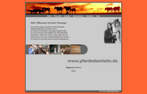 Vorschau von www.pferdedentistin.de, Pferdedentistin Ilona Sághy