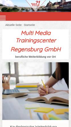 Vorschau der mobilen Webseite mmtcr.de, MMTC Multi Media Trainingscenter GmbH