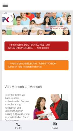Vorschau der mobilen Webseite www.profil-kolleg.de, Profil-Kolleg - Fetscher & Stahl GmbH