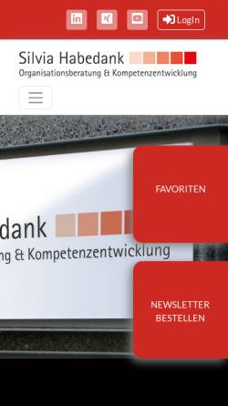 Vorschau der mobilen Webseite www.habe-dank.de, Silvia Habedank