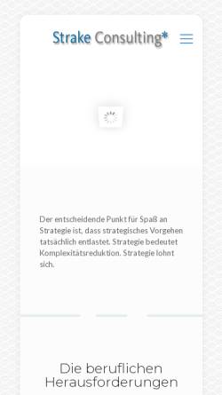 Vorschau der mobilen Webseite www.strake.de, Strake Consulting, Inh. Jutta Strake
