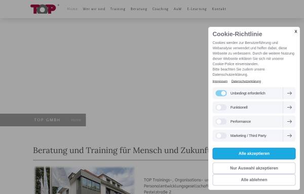 Vorschau von www.top-saarbruecken.de, TOP Trainings, Organisations- und Personalentwicklung GmbH