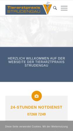 Vorschau der mobilen Webseite www.tierarzt-grein.at, Tierarzt Dr. Haimel