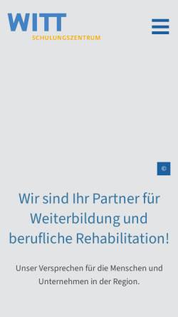 Vorschau der mobilen Webseite www.witt.de, Witt Schulungszentrum GmbH
