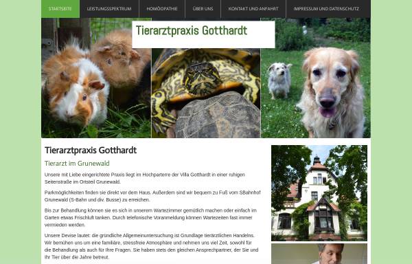 Vorschau von www.tierarzt-berlin-gotthardt.de, Tierarzt im Grunewald
