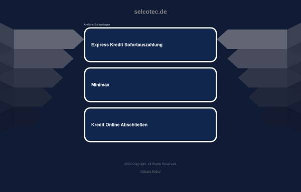 Vorschau von www.selcotec.de, Selcotec GmbH