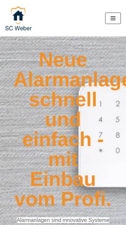 Vorschau der mobilen Webseite www.sc-weber.de, Weber Bürotechnik - Alarmanlagen und Videoüberwachung