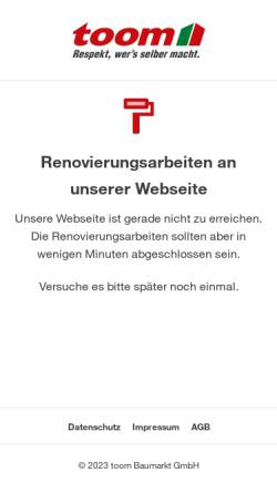 Vorschau der mobilen Webseite www.toom-baumarkt.de, Toom BauMarkt