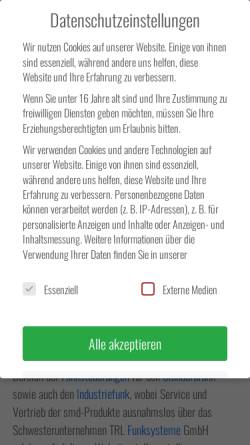 Vorschau der mobilen Webseite smdfunk.de, SMD Funkfernsteuerungs GmbH