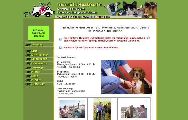 Vorschau von www.hannover-tierarzt.de, Tierärztliche Praxis Dr. Sandra Lekschas
