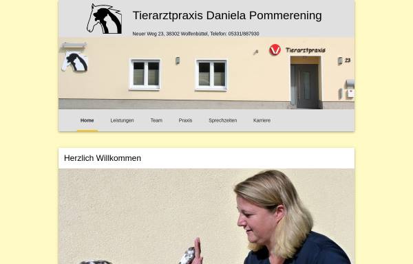 Vorschau von www.tierarztpraxis-pommerening.de, Tierarztpraxis Daniela Pommerening