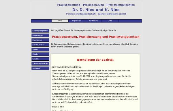 Walter Isringhaus & Dr. D. Nies - Partnerschaftsgesellschaft und Sachverständigensozietät