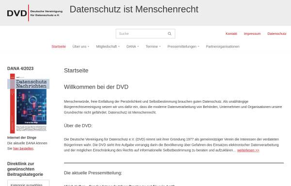 Vorschau von www.datenschutzverein.de, Deutsche Vereinigung für Datenschutz e.V.