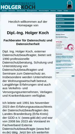 Vorschau der mobilen Webseite www.datenkoch.de, Holger Koch - Datenschutzberater