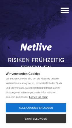Vorschau der mobilen Webseite www.netlive.ch, Netlive IT GmbH