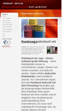 Vorschau der mobilen Webseite www.klebebanddruck.de, Klebebanddruck Warhus GbR