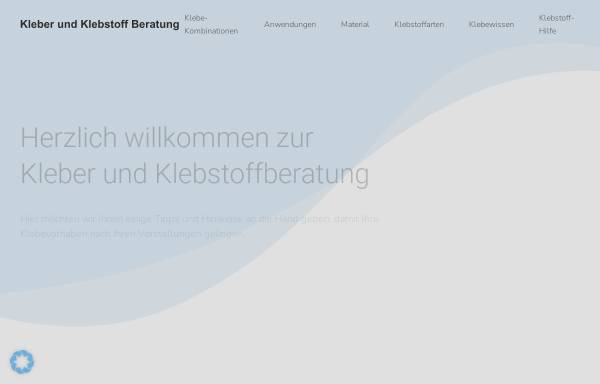 Vorschau von www.kleber-klebstoff-beratung.de, Kleber und Klebstoff Beratung