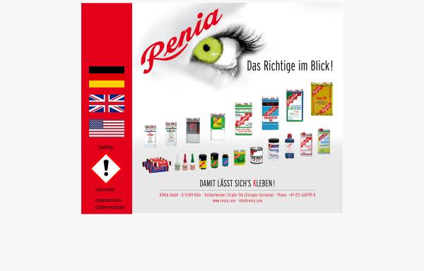 Vorschau von www.renia.com, RENIA Ges. mbH chemische Fabrik