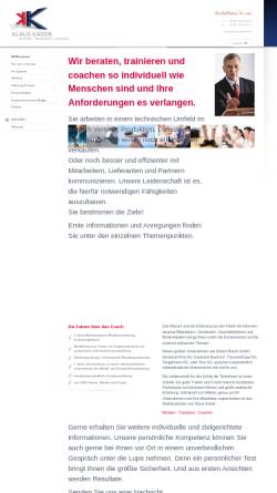 Vorschau der mobilen Webseite www.klauskaiser.de, Klaus Kaiser Vertriebs- und Kommunikationsentwicklung