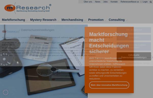 Vorschau von www.mresearch.at, M(Research Marktforschung Merchandising Consulting GmbH