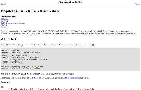Vorschau von www.gnu.franken.de, In TeX/LaTeX schreiben