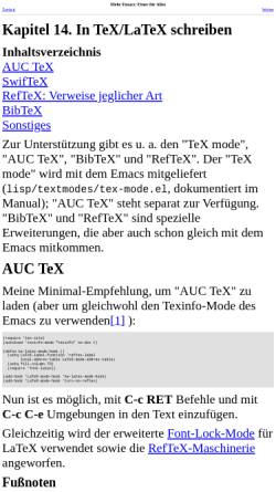 Vorschau der mobilen Webseite www.gnu.franken.de, In TeX/LaTeX schreiben