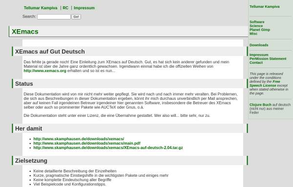 Vorschau von www.skamphausen.de, XEmacs-Anwendungen: Größere Arbeiten mit AUCTeX
