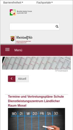 Vorschau der mobilen Webseite www.bbs-landwirtschaft.de, BBS-Landwirtschaft Bad Kreuznach