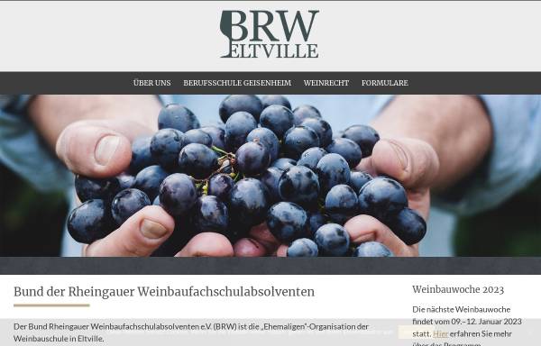 Vorschau von www.brw-eltville.de, Bund Rheingauer Weinbaufachschulabsolventen e.V. (BRW)