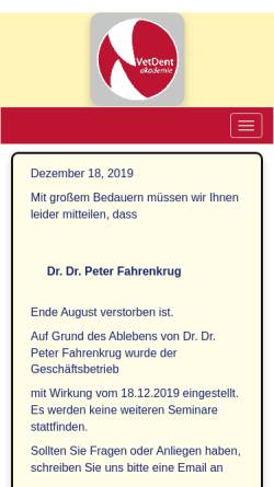 Tierzahnarzt Dr. Dr. Peter Fahrenkrug