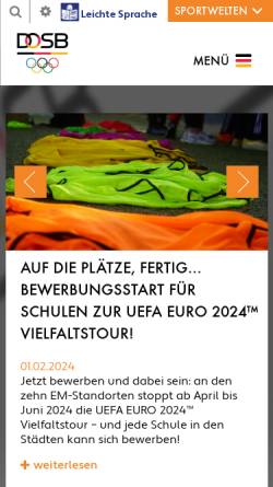 Vorschau der mobilen Webseite www.integration-durch-sport.de, Integration durch Sport