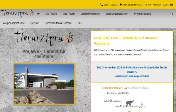 Vorschau von www.tierarzt-prejawa.de, Tom Prejawa