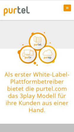 Vorschau der mobilen Webseite www.purtel.com, PURtel.com GmbH