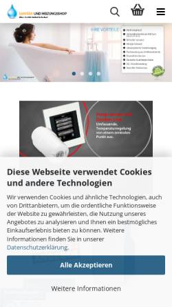 Vorschau der mobilen Webseite www.badshop-web.de, Funkat Haustechnik