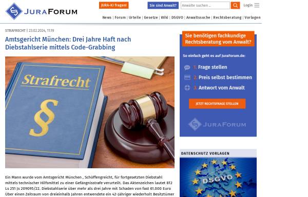 Vorschau von www.juristische-linksammlung.de, Juristische Linksammlung