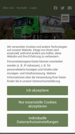 Vorschau der mobilen Webseite www.haenni-holzpellets.ch, Hänni Holzpellets