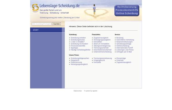 Vorschau von www.lebenslage-scheidung.de, Trennung & Scheidung - Online Ratgeber