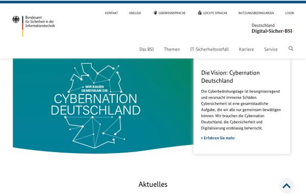 Vorschau von www.bsi.bund.de, Bundesamt für Sicherheit in der Informationstechnik (BSI)