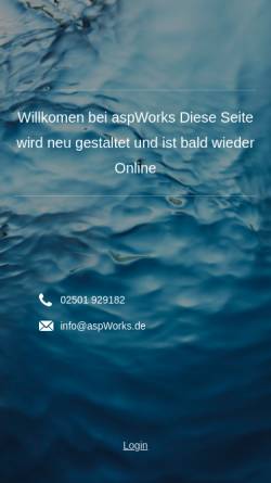 Vorschau der mobilen Webseite www.aspworks.de, AspWorks