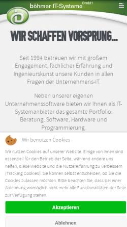 Vorschau der mobilen Webseite www.boehmer-it.de, Böhmer IT-Systeme