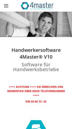 Vorschau der mobilen Webseite www.4master.de, DevCon Software GmbH