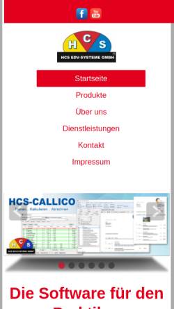 Vorschau der mobilen Webseite www.hcsedv.de, HCS EDV-Systeme GmbH